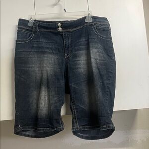 Dark Blue Denim Shorts